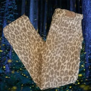 Vtg Jordache Resizable Cheetah Print Pants